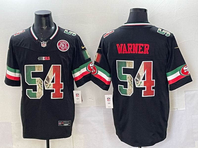Men 2025 Nike San Francisco 49ers #54 Warner Black Mexico Limited NFL Jersey style 09->san francisco 49ers->NFL Jersey